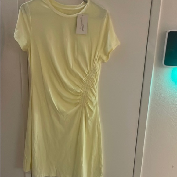 Yellow Ruched T-shirt Dress by Universal Thread - Picture 2 of 8